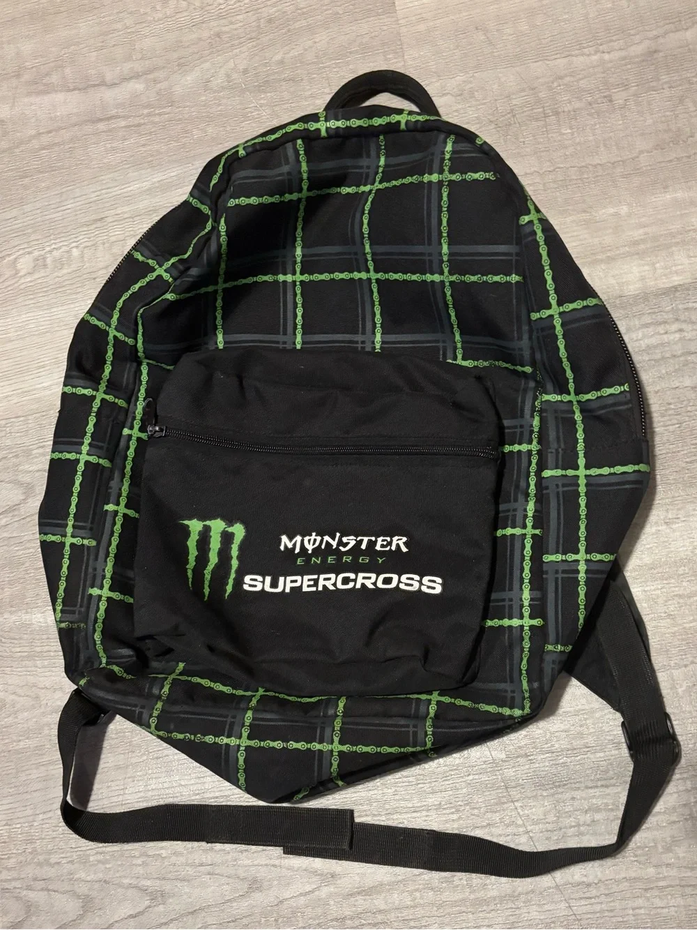 Monster Energy Black Promo Backpack Laptop Padded Pockets Zippers Large Logo